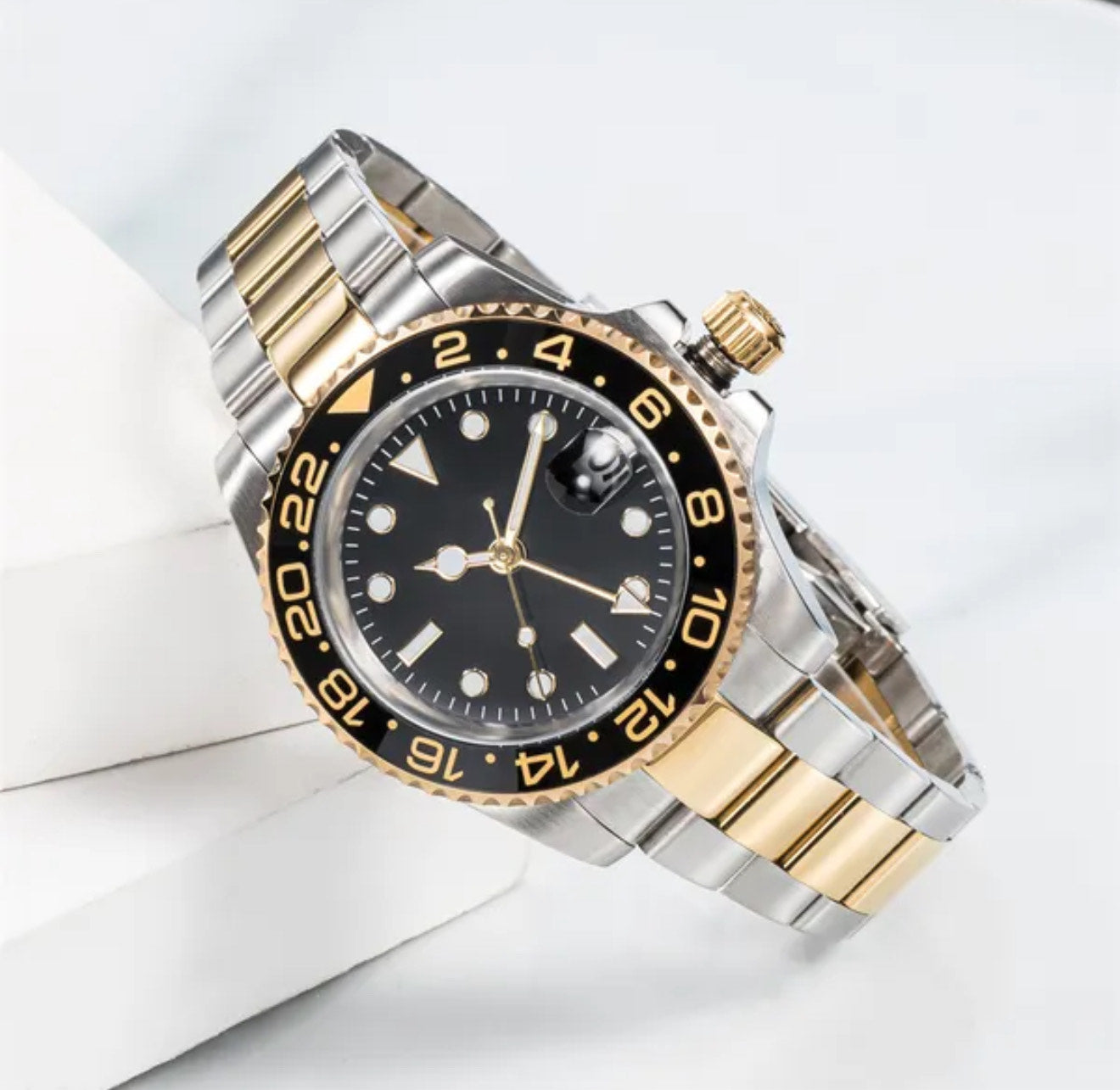 Executive GMT – Two-Tone Black & Gold